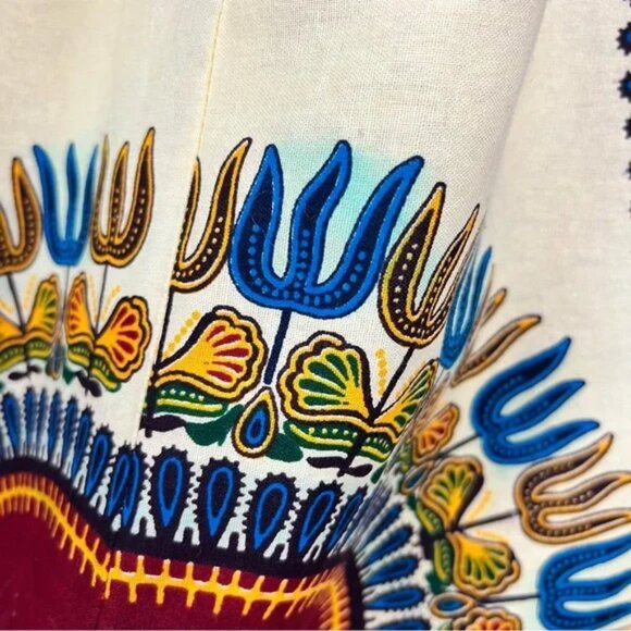 Kara Chic by NF Dashiki Maxi Skirt One Size African Print Cotton Boho Festival - Picture 6 of 11